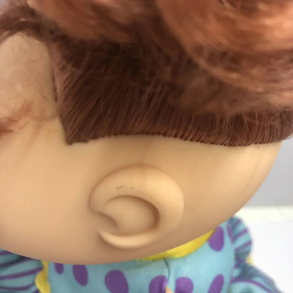 2011 Cabbage Patch Kid Tea Party Toddler Red Hair Green Eyes Polka Dot Dress